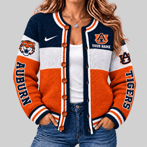 Auburn Tigers | NCAA Fleece Color Block Cardigan TD
