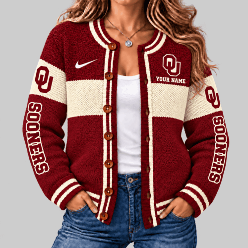 Oklahoma Sooners | NCAA Fleece Color Block Cardigan TD