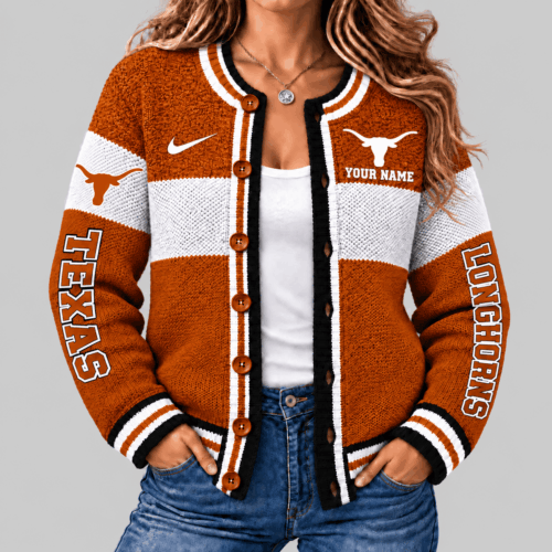 Texas Longhorns | NCAA Fleece Color Block Cardigan TD