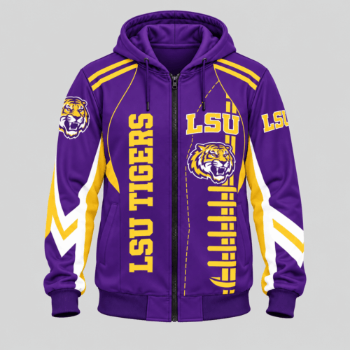 LSU Tigers | NCAA Football Lace Zip Hoodie TD