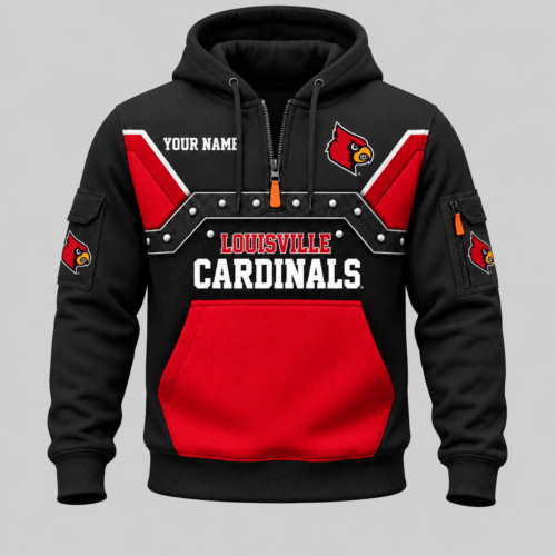 Louisville Cardinals | NCAA Utility Panel Half Zip Hoodie TD