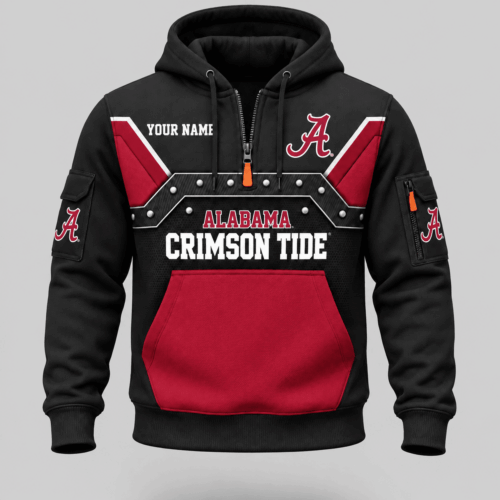 Alabama Crimson Tide | NCAA Utility Panel Half Zip Hoodie TD