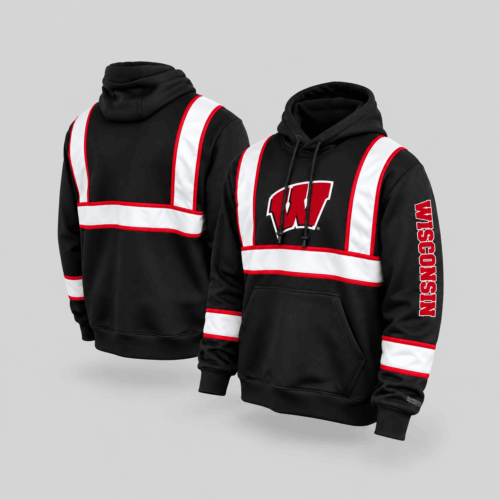 Wisconsin Badgers | NCAA Reflective Stripe Hoodie TD