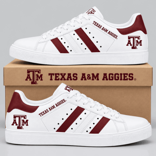 Texas A&M Aggies | NCAA Stripe Low Top Sneakers TD