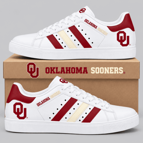 Oklahoma Sooners | NCAA Stripe Low Top Sneakers TD