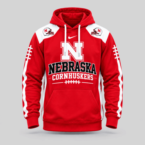 Nebraska Cornhuskers | NCAA Football Laces Sleeve Hoodie TD