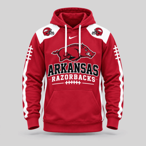 Arkansas Razorbacks | NCAA Football Laces Sleeve Hoodie TD