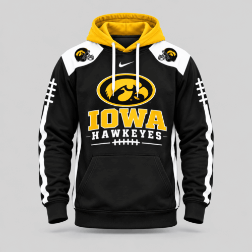 Iowa Hawkeyes | NCAA Football Laces Sleeve Hoodie TD