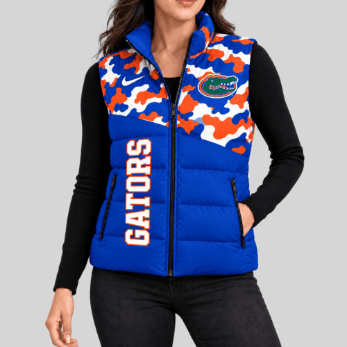 Florida Gators | NCAA Camo Panel Puffer Vest TD