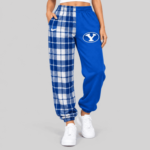 BYU Cougars | NCAA Plaid Split Jogger Pants TD