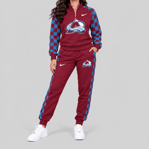 Colorado Avalanche | NHL Checkerboard Sleeve Quarter Zip Set TD