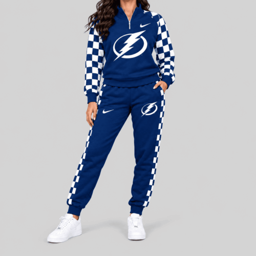 Tampa Bay Lightning | NHL Checkerboard Sleeve Quarter Zip Set TD