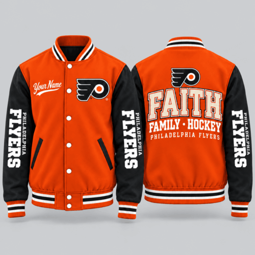 Philadelphia Flyers | NHL Faith Family Football Varsity Jacket TD