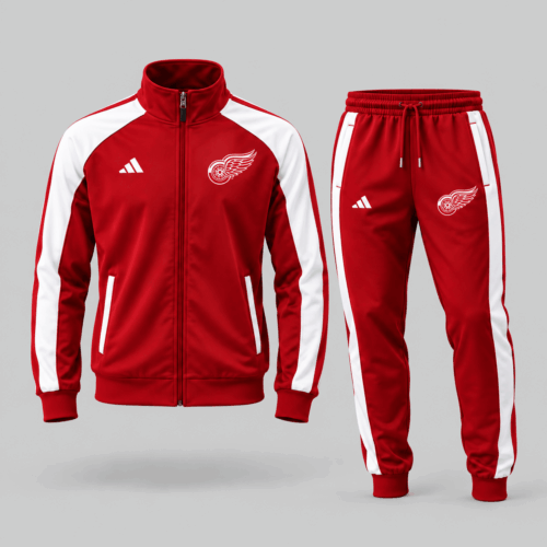 Detroit Red Wings | NHL Classic Stripe Track Jacket Jogger Set TD
