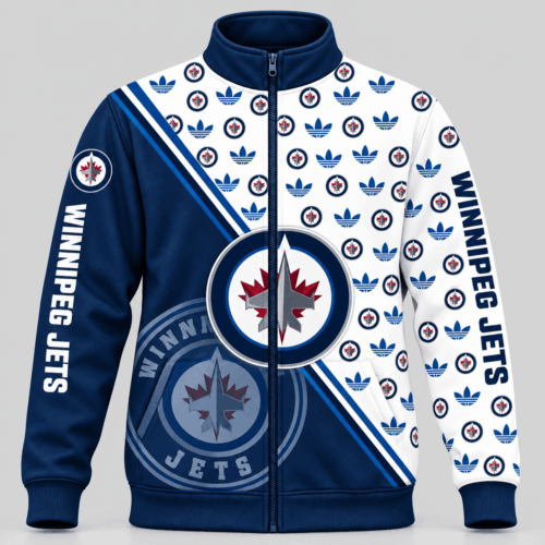 Winnipeg Jets | NHL Diagonal Split Logo Pattern Jacket TD