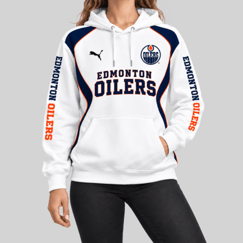 Edmonton Oilers | NHL Contrast Panel Wordmark Hoodie TD