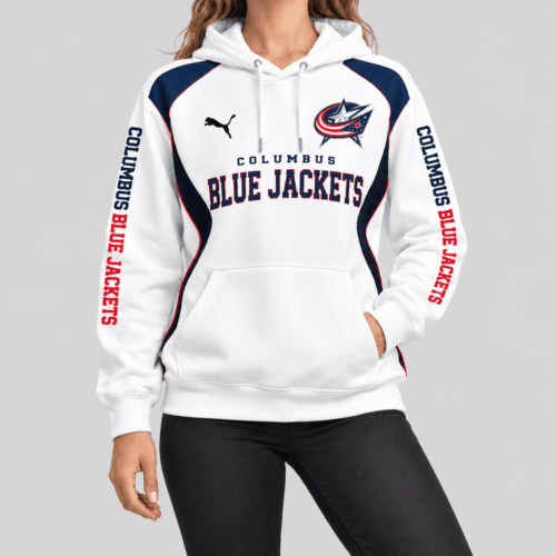 Columbus Blue Jackets | NHL Contrast Panel Wordmark Hoodie TD
