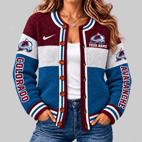 Colorado Avalanche | NHL Fleece Color Block Cardigan TD
