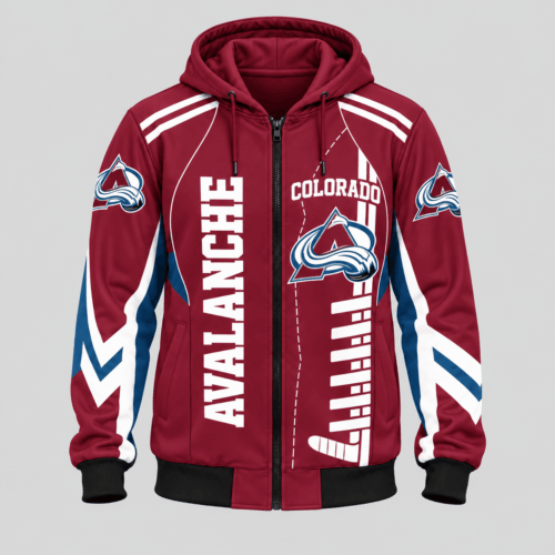 Colorado Avalanche | NHL Football Lace Zip Hoodie TD
