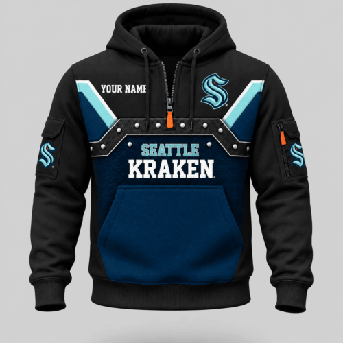 Seattle Kraken | NHL Utility Panel Half Zip Hoodie TD