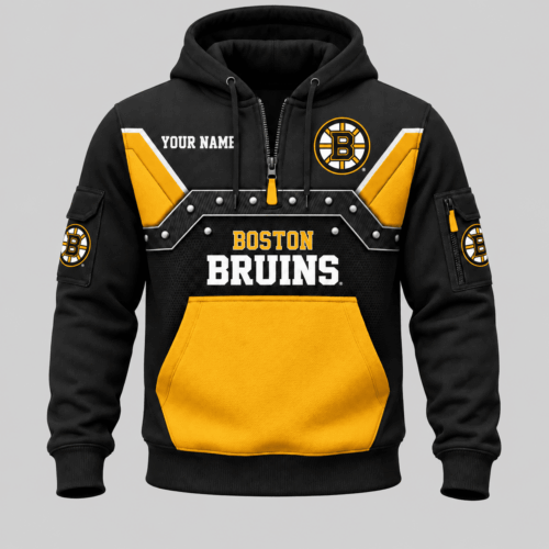 Boston Bruins | NHL Utility Panel Half Zip Hoodie TD
