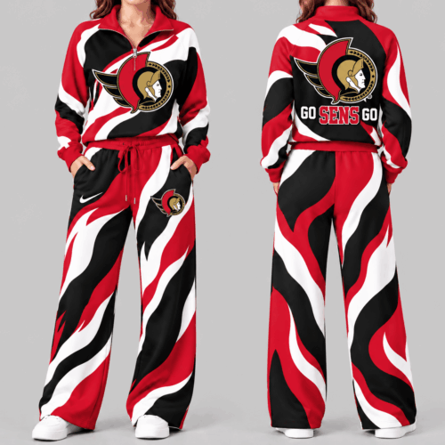 Ottawa Senators | NHL Wave Pattern Mascot Quarter Zip Set TD