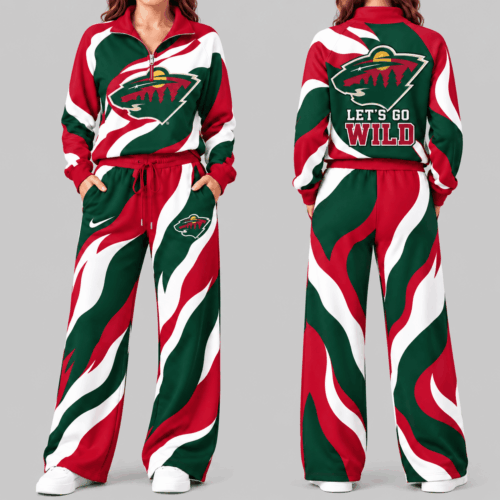 Minnesota Wild | NHL Wave Pattern Mascot Quarter Zip Set TD