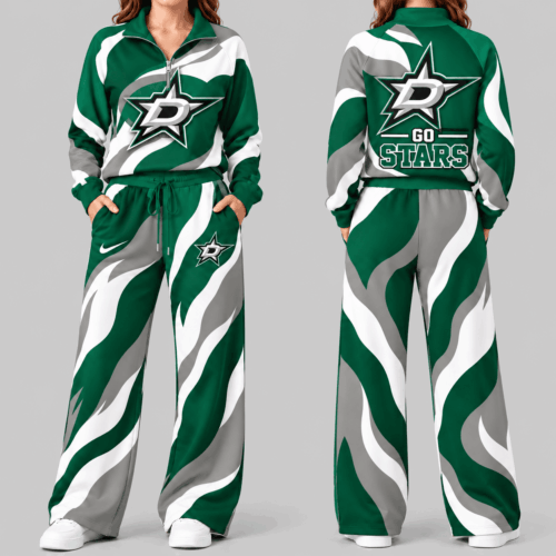 Dallas Stars | NHL Wave Pattern Mascot Quarter Zip Set TD