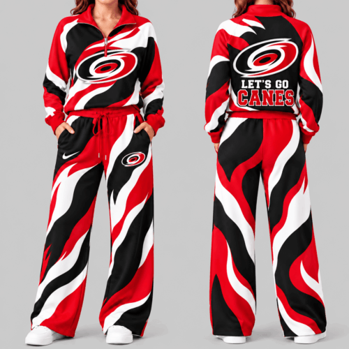 Carolina Hurricanes | NHL Wave Pattern Mascot Quarter Zip Set TD
