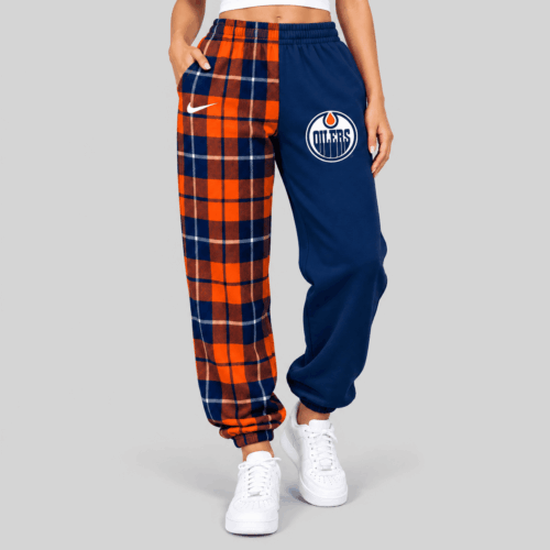 Edmonton Oilers | NHL Plaid Split Jogger Pants TD