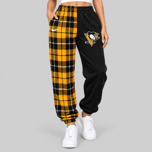 Pittsburgh Penguins | NHL Plaid Split Jogger Pants TD