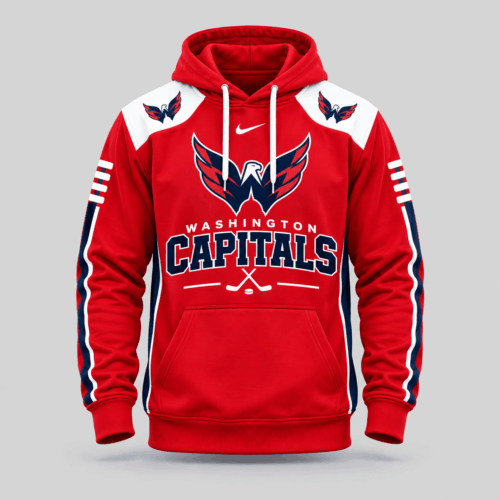 Washington Capitals | NHL Football Laces Sleeve Hoodie TD