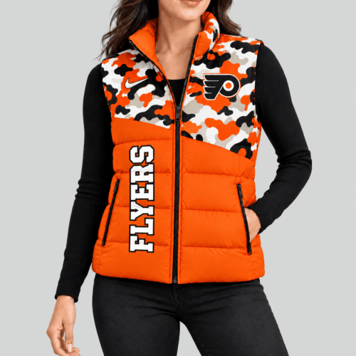 Philadelphia Flyers | NHL Camo Panel Puffer Vest TD
