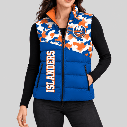 New York Islanders | NHL Camo Panel Puffer Vest TD