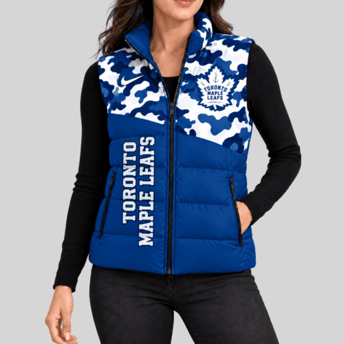 Toronto Maple Leafs | NHL Camo Panel Puffer Vest TD