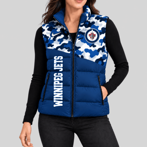 Winnipeg Jets | NHL Camo Panel Puffer Vest TD