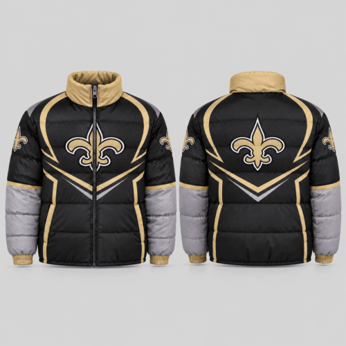 New Orleans Saints | NFL Chevron Panel Puffer Jacket TD
