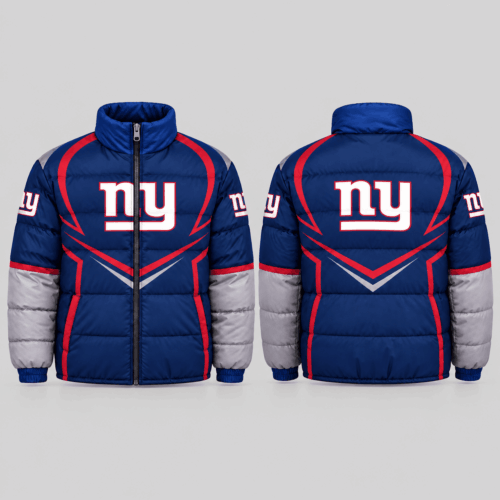 New York Giants | NFL Chevron Panel Puffer Jacket TD