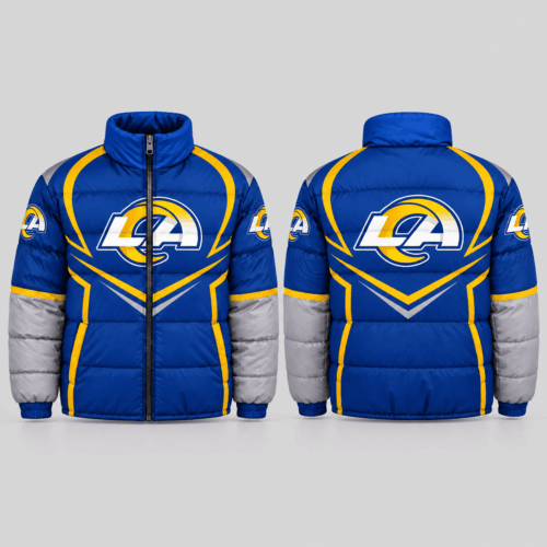 Los Angeles Rams | NFL Chevron Panel Puffer Jacket TD
