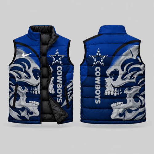 Dallas Cowboys | NFL Skull Logo Puffer Vest TD