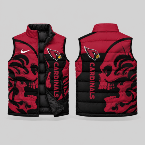 Arizona Cardinals | NFL Skull Logo Puffer Vest TD