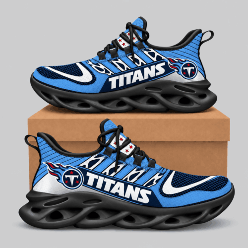 Tennessee Titans | NFL Swoosh Wordmark Wave Sole Sneakers TD