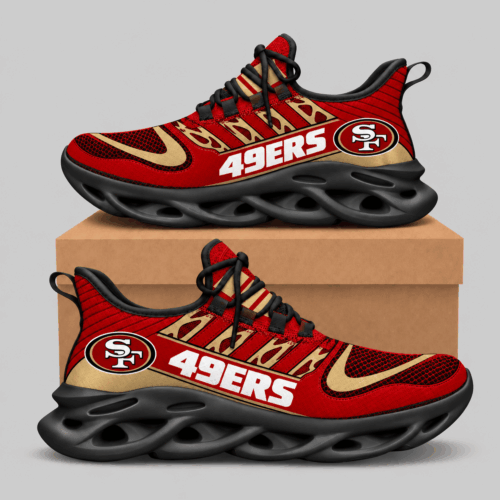San Francisco 49ers | NFL Swoosh Wordmark Wave Sole Sneakers TD
