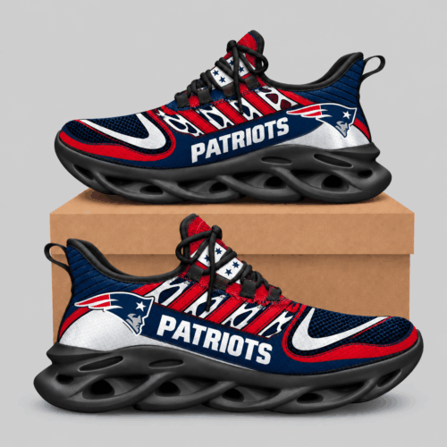 New England Patriots | NFL Swoosh Wordmark Wave Sole Sneakers TD