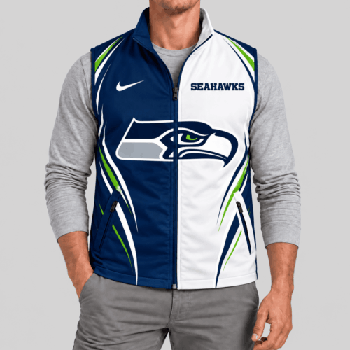 Seattle Seahawks | NFL Swoosh Panel Softshell Vest TD