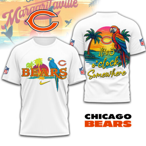 Chicago Bears | Premium NFL It's 5 O'clock Somewhere 3D Shirt TD