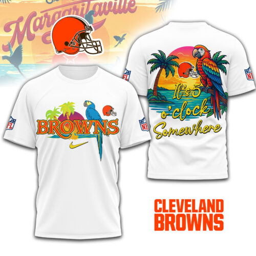 Cleveland Browns | Premium NFL It's 5 O'clock Somewhere 3D Shirt TD