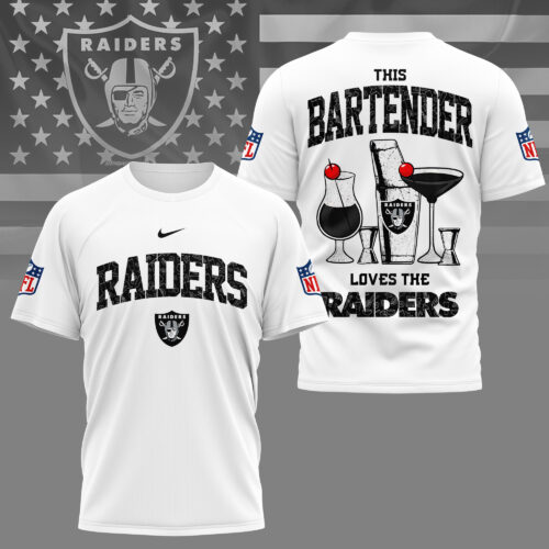 Las Vegas Raiders | Premium NFL Bartender Fan 3D Shirt NY
