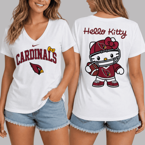Arizona Cardinals | Premium NFL Hello Kitty Football T-shirt TD