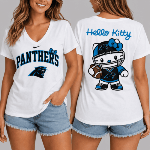 Carolina Panthers | Premium NFL Hello Kitty Football T-shirt TD